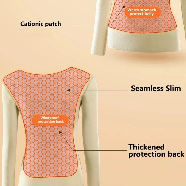 Women's Seamless Thermal Clothing Set 2 Pieces | Thick Double Layer Thermal Under Wear For Winter