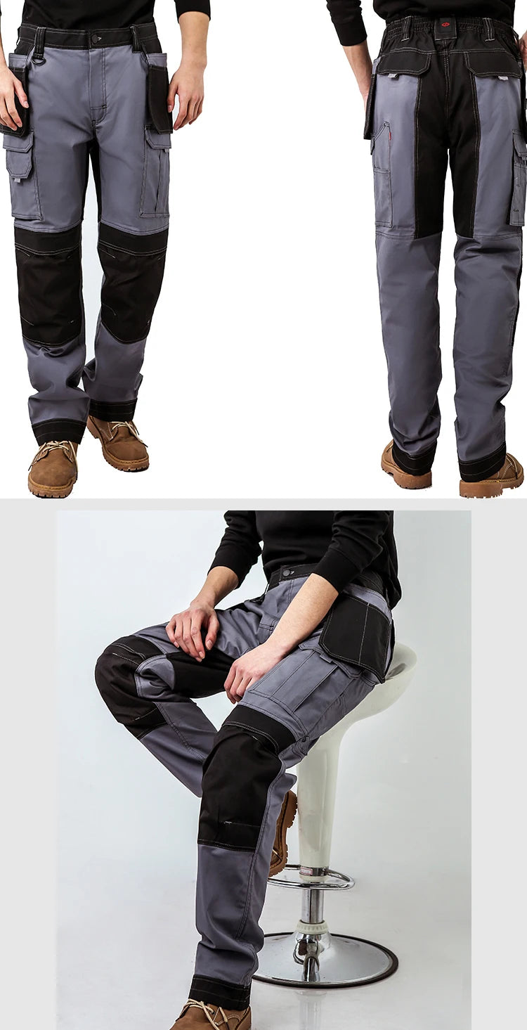 Work Pants For Men Multifunctional Work Trousers Workwear Pants With Reflective Tapes