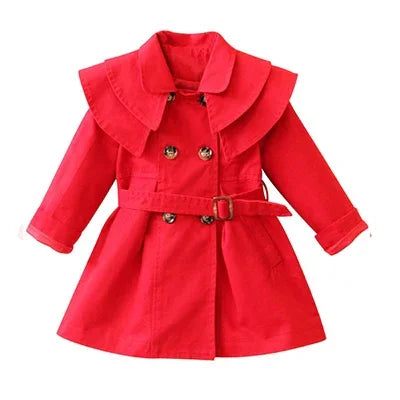 2021 Spring Autumn Girls Windbreaker Coat Jackets Baby Kids Flower Embroidery Hooded Outwear For Baby Kids Coats Jacket Clothing