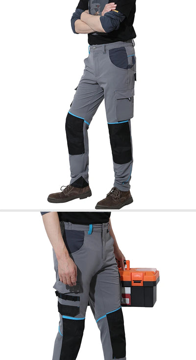 Work Pants For Men Multifunctional Work Trousers Workwear Pants With Reflective Tapes