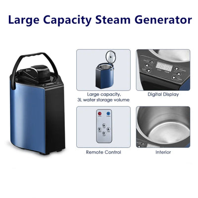 Sauna Generator Power Steamer Pot New Style 3L 1000W EU US AU UK Plug Home SPA Therapy For Heating