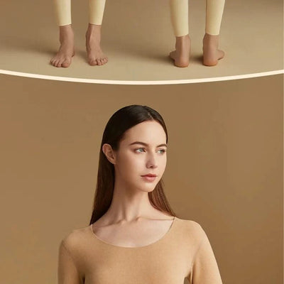 Women's Seamless Thermal Clothing Set 2 Pieces | Thick Double Layer Thermal Under Wear For Winter