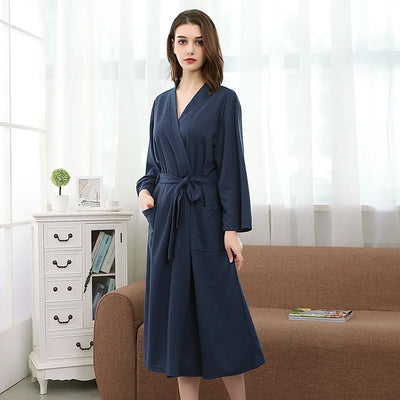 Waffle Couple Bathrobe Short Male Female Kimono Korean Style Nightwear Daily Casual Home Lounge Robe домашняя одежда женская