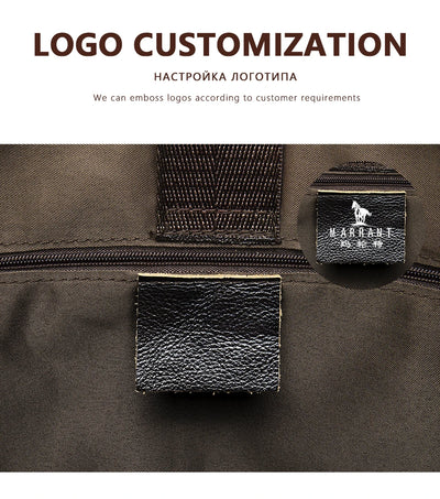 WESTAL Men's Briefcases Men's Bags Genuine Leather Lawyer/Office Bag Laptop Bag Men's Leather Briefcases Bag for Documents