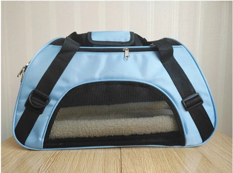 Soft-sided Carriers Portable Pet Bag Pink Dog Carrier Bags Blue Cat Carrier Outgoing Travel Breathable Pets Handbag