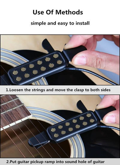 High Quality Acoustic Guitar Pickup, Sound Hole, Classical Pickup, Connect Amplifier, Musical Instruments