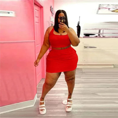 Summer Women Two Piece Outfits Wholesale Dress Plus Size