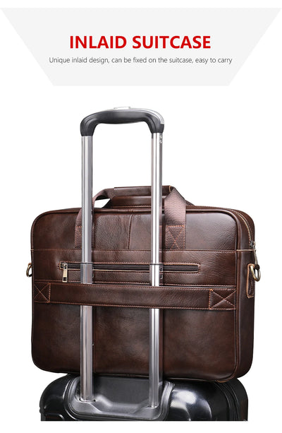 WESTAL Men's Briefcases Men's Bags Genuine Leather Lawyer/Office Bag Laptop Bag Men's Leather Briefcases Bag for Documents