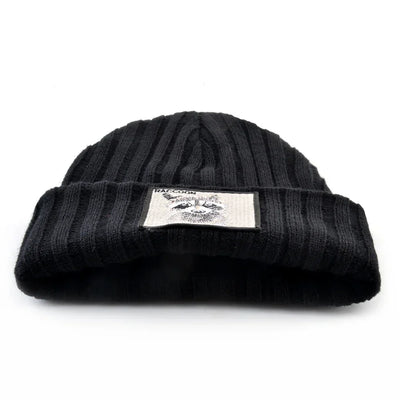 Knitted Beanies Hat Men Women Streetwear Hip Hop Skullies Beanies With Patch Boys Girls Knitting Solid Color Bonnet Hats Cap