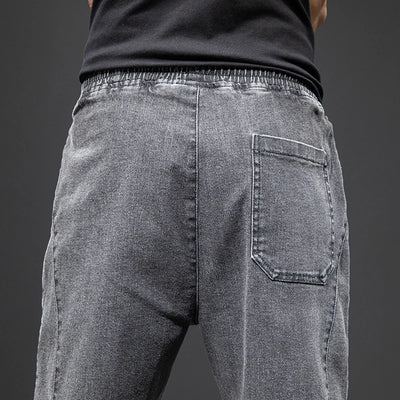 Spring Summer Black Blue Cargo Jeans Men Streetwear Denim Jogger Pants Men Baggy Harem Jean Trousers Plus Size