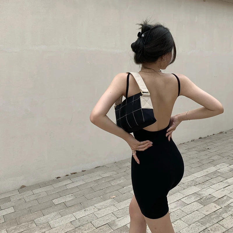 Jumpsuit women summer new style 2021 sexy tight-fitting hip shorts hot pants sleeveless black one-piece Body for women body sexy