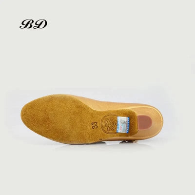 TOP BD Modern Dance Shoes Authentic Girl Child Professional Ballroom Dance Waltz Practice shoes Dancing Shoes Children BD501
