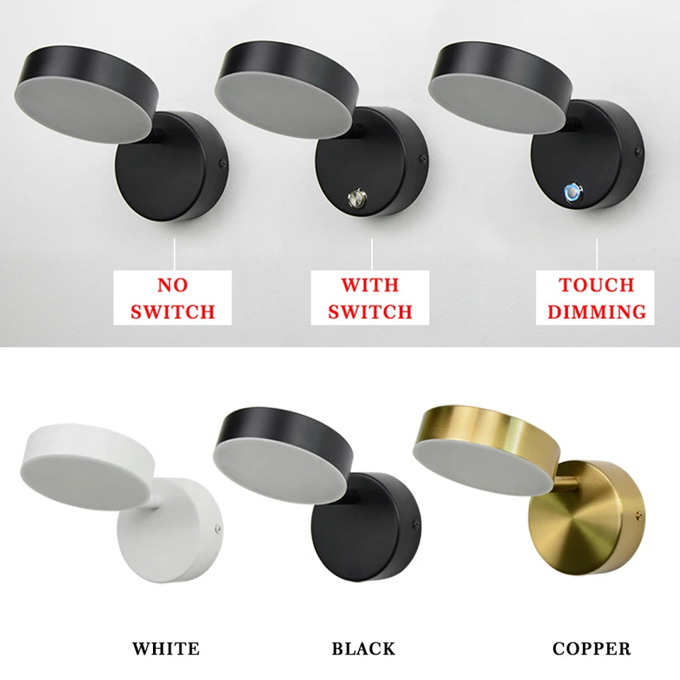 Indoor Lighting For Home Touch Dimming Wall Lamp Modern Minimalist With Switch LED Wall Lights Aisle Beside Room Sconce Fixture