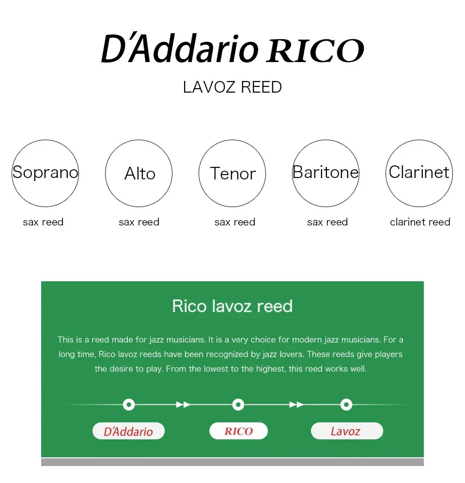 U.S.A Original D’Addario RICO lavoz reed Eb alto saxophone Bb soprano tenor baritone sax  reed