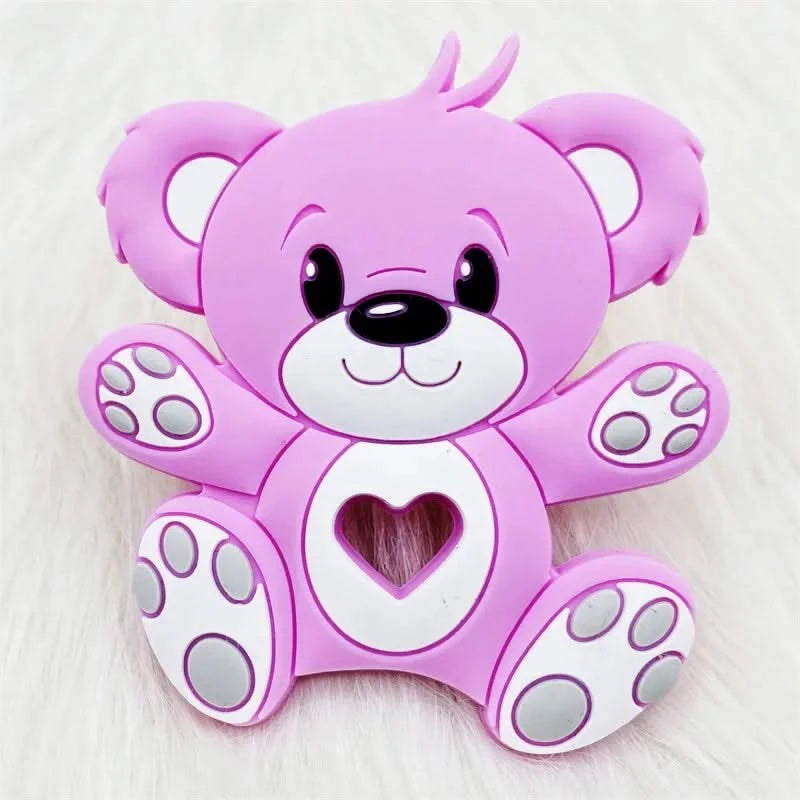 1PCS BPA Free Silicone Teethers Cartoon Animal DIY Pacifier  Baby Toys  Sensory Nursing Gift