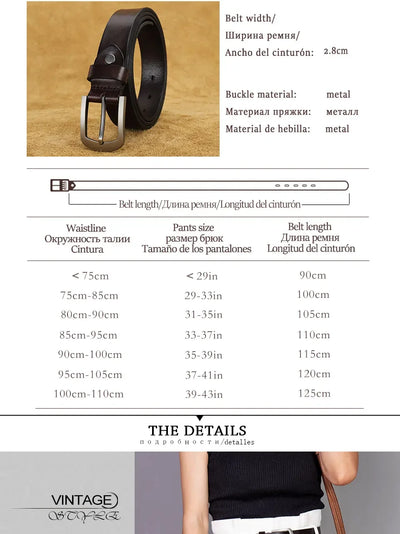High Quality Fashion Retro Women Female Belt Genuine Leather Belts For Women Jeans