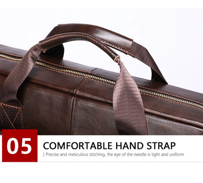 WESTAL Men's Briefcases Men's Bags Genuine Leather Lawyer/Office Bag Laptop Bag Men's Leather Briefcases Bag for Documents