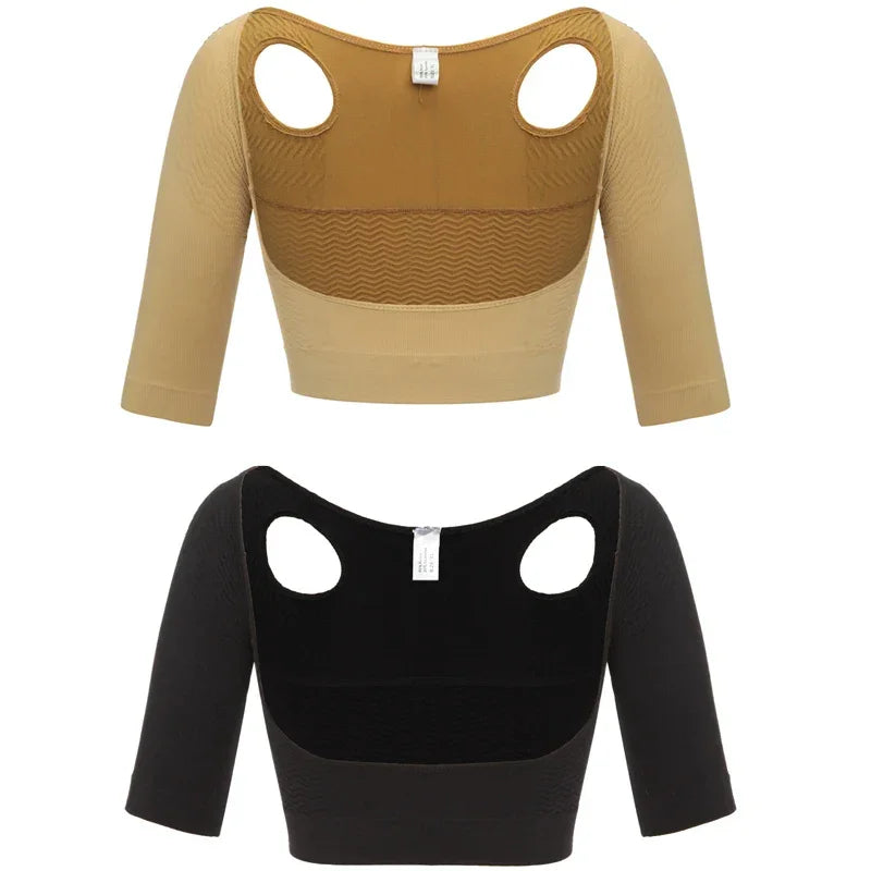 Upper Arm Shaper Women Shoulder Slimmer Compression Shapewear Sleeves Body Shaper Humpback Posture Corrector Back Support Tops