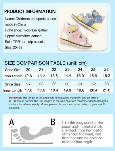 Children's Orthopaedic Footwear |  Flatfeet Sandals/ Shoes For Kids | Barefoot Princess Baby Toddler | Size20 21 22