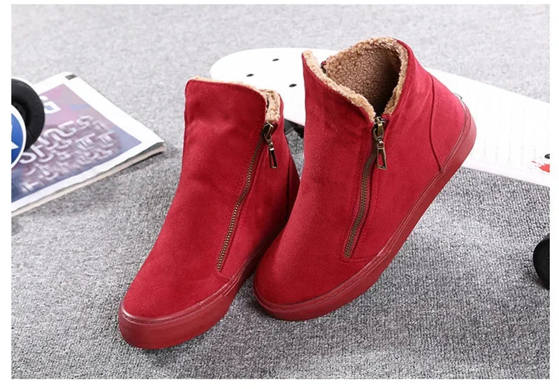 TIMETANG winter snow boots for women winter shoes with warm plush zipper for cold winter fashion boots for women brand Sweet