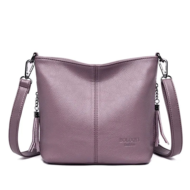 Hand Crossbody Bags For Women 2024 New Luxury Designer Handbag Leather Tassel Shoulder Bags Purses And Handbags Tote Bag Bolsa