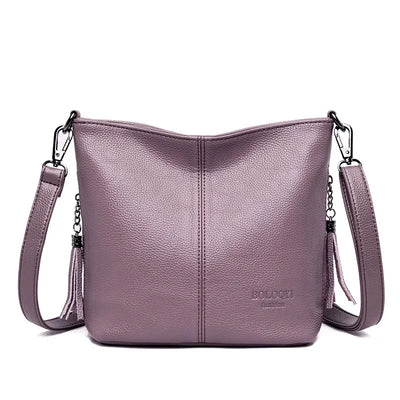 Hand Crossbody Bags For Women 2024 New Luxury Designer Handbag Leather Tassel Shoulder Bags Purses And Handbags Tote Bag Bolsa