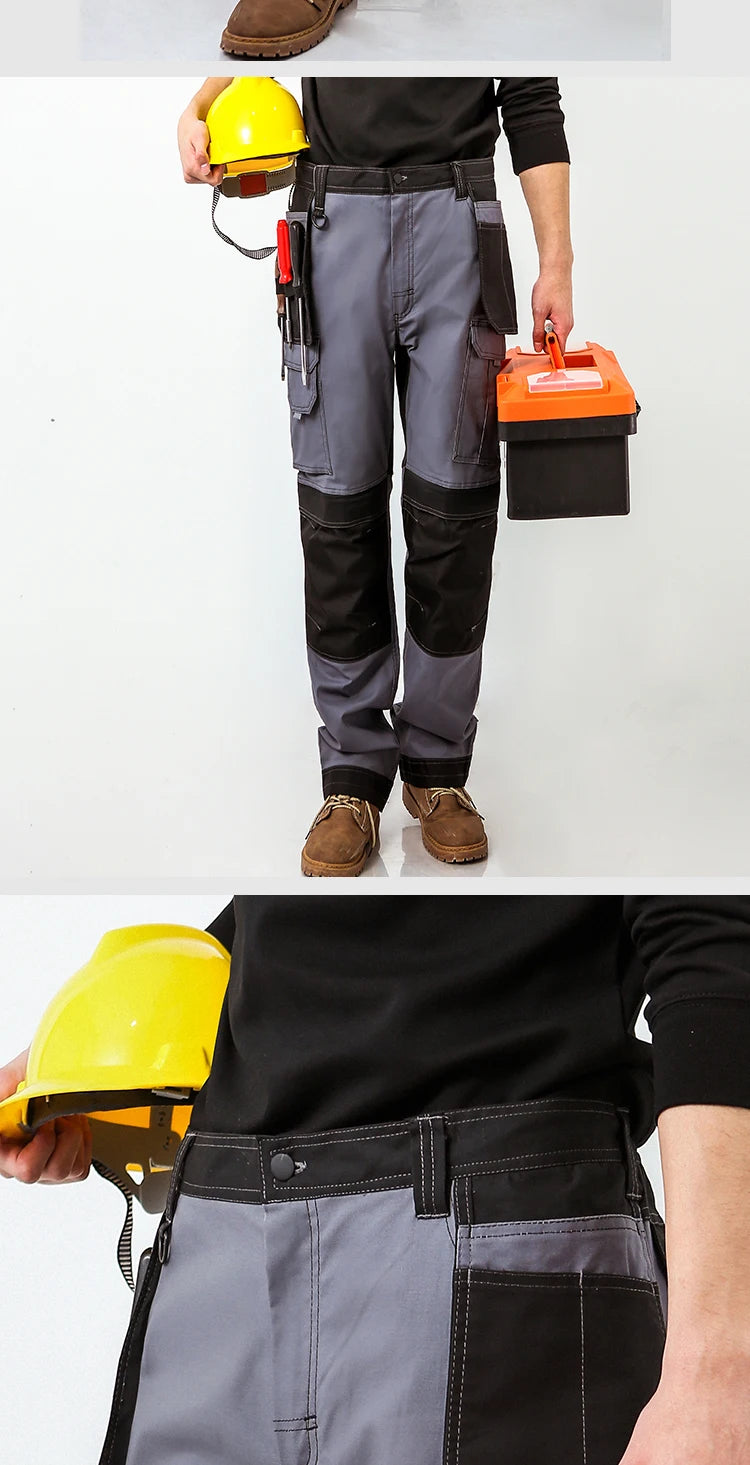 Work Pants For Men Multifunctional Work Trousers Workwear Pants With Reflective Tapes