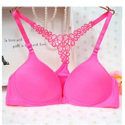 Women Bra  Front Button Sexy Lace Bralette Solid Wireless Bra Female Underwear A B Cup Lingerie Soft Fashion Brassiere