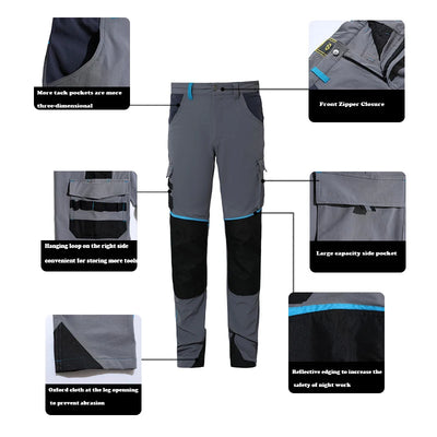 Work Pants For Men Multifunctional Work Trousers Workwear Pants With Reflective Tapes