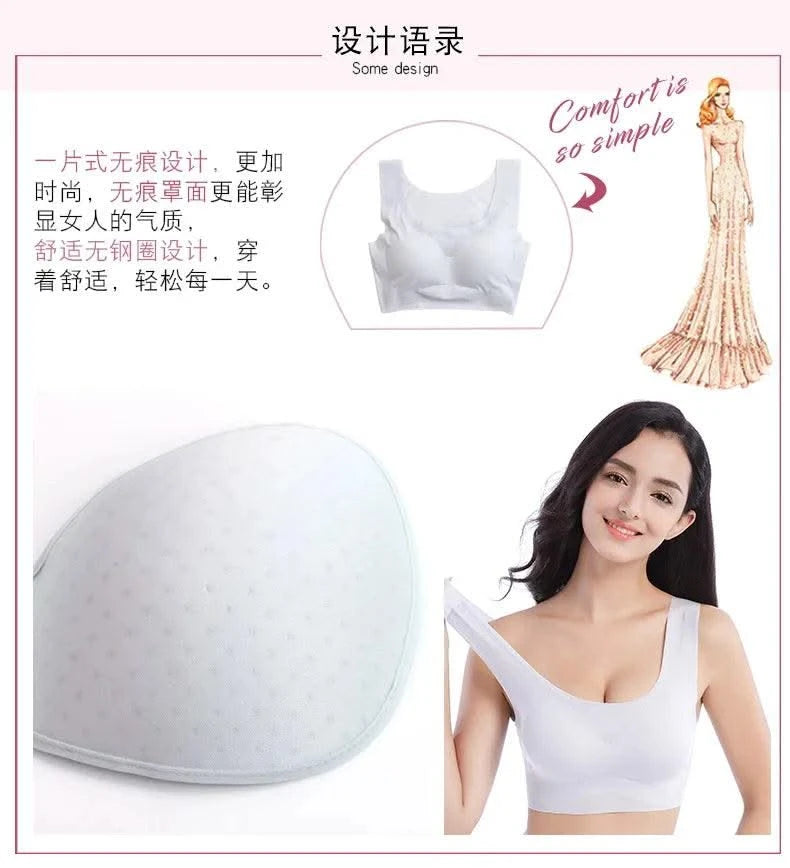 Plus Size Women Bras Bralette Comfortable Invisible Bras Push Up Breathable Brassiere Non Wired