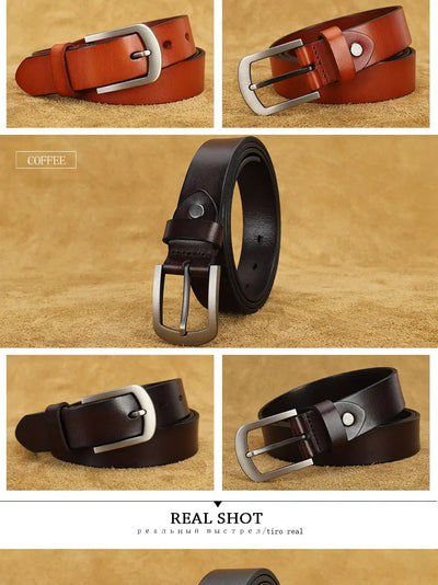 High Quality Fashion Retro Women Female Belt Genuine Leather Belts For Women Jeans
