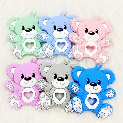 1PCS BPA Free Silicone Teethers Cartoon Animal DIY Pacifier  Baby Toys  Sensory Nursing Gift