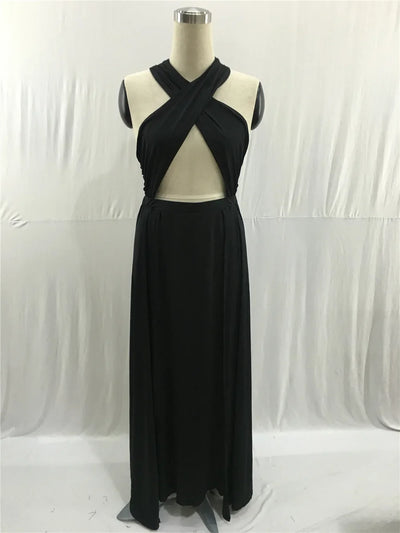 Sexy Black Irregular Split Bandage Long Dress 2021 Fashion Women Summer Dresses Casual Vestidos Party Femme Robe Plus Size New