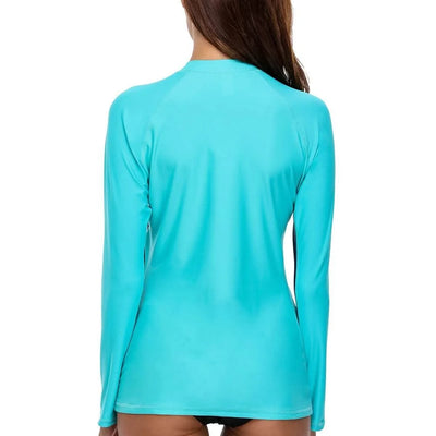 Women's Wetsuit Top, Wetsuit Jacket Long Sleeve Front Zip Wetsuit Shirt for Diving Snorkeling Surfing Kayaking Canoeing