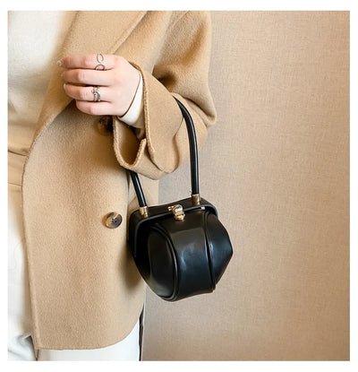 Bowling Spherical Women's Handbag Luxury Brand Designer Hobos Bag Fashion Mini Round Shoulder Bags PU Leather Female Purse