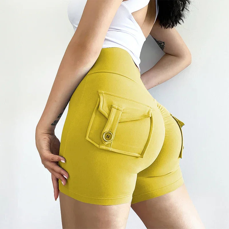 Casual Biker Shorts Women High Waist Seamless Workout Leggings Fitness Joggings Gym Tights Scrunch Butt Yoga Shorts Sportswear