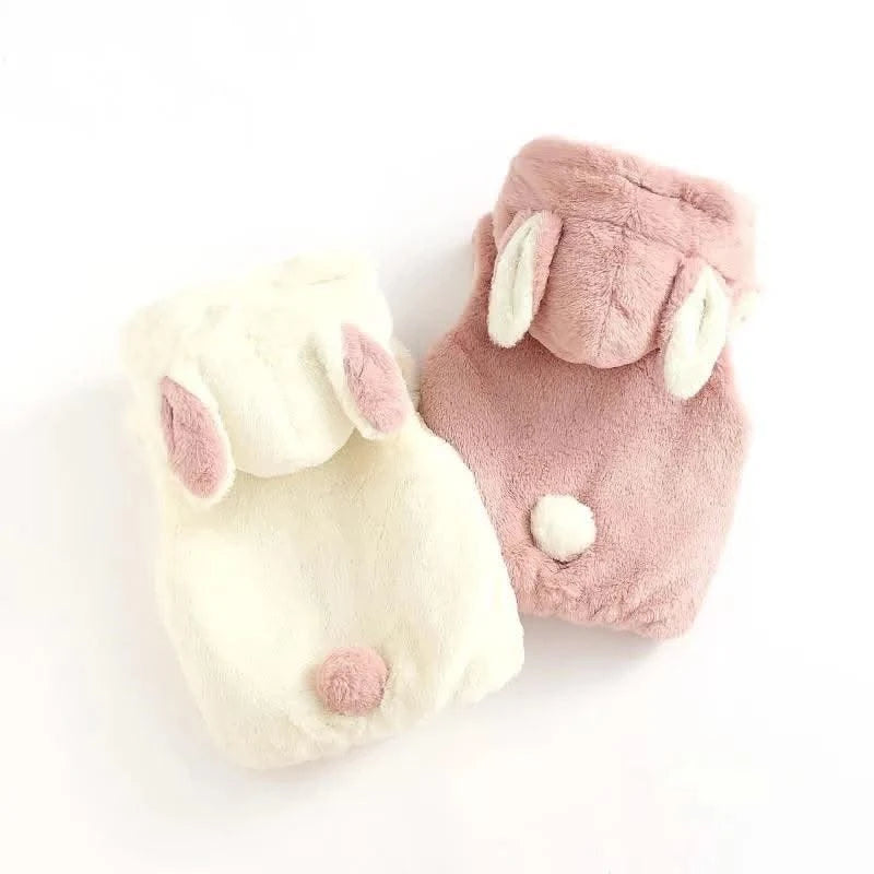 Cute Rabbit Sleeveless Hooded Plush Vest Coat/Jacket  | Spring Autumn Outwear| Baby Girls, Toddler, Infant, Children