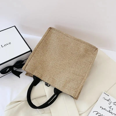 Canvas Handbags For Women Fashion Tote Beach Bags Reusable Shopping Bags Casual Large Capacity Designer Shoulder Pouch Bags