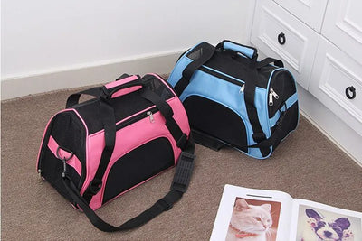 Soft-sided Carriers Portable Pet Bag Pink Dog Carrier Bags Blue Cat Carrier Outgoing Travel Breathable Pets Handbag