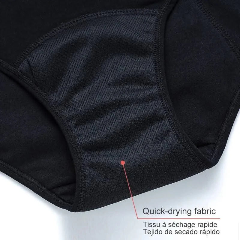 Women Menstrual Period Panties Underwear 4 Layers Plus Size Heavy Flow Absorbency Leakproof Physiological Sanitary Lingerie