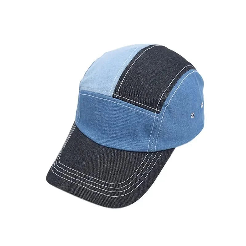 Bucket Hat Women Summer Hats and Caps Patchwork Washed Denim Bucket Hat Hip Hop Solid Wide Brim Cotton Beach Fishing Cap Panama