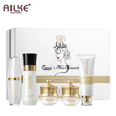 AILKE Lightening Face Care Set, Remove Spots, Stains, Clean Skin, Whitening Day And Night Beauty Facial Cream, For Men,Women