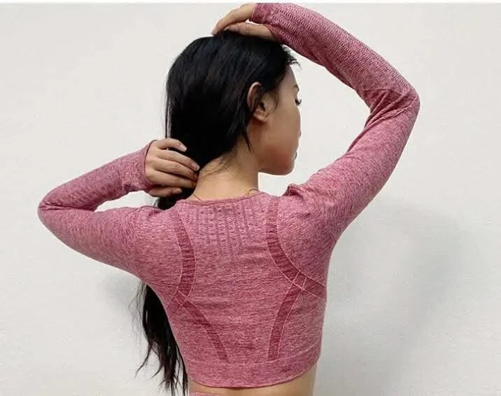 2020 New Active Wear Sets Women Workout Clothes Gym Wear Tracksuits Yoga Jogging Track Outfit Legging Long Sleeves Shirts Suits