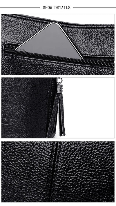 Hand Crossbody Bags For Women 2024 New Luxury Designer Handbag Leather Tassel Shoulder Bags Purses And Handbags Tote Bag Bolsa