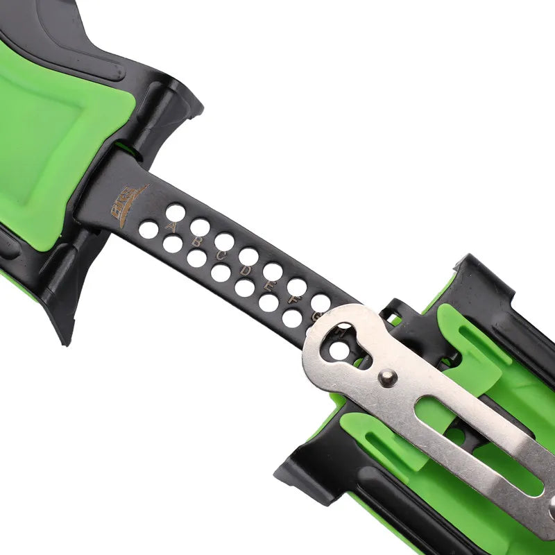 BRS Crampons Mountaineering Short Ice Teeth Crampons Winter Snowfield Anti-slip Ice Gripper Climbing Cleats Green BRS-S1B