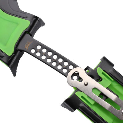 BRS Crampons Mountaineering Short Ice Teeth Crampons Winter Snowfield Anti-slip Ice Gripper Climbing Cleats Green BRS-S1B