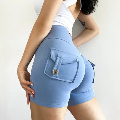 Casual Biker Shorts Women High Waist Seamless Workout Leggings Fitness Joggings Gym Tights Scrunch Butt Yoga Shorts Sportswear