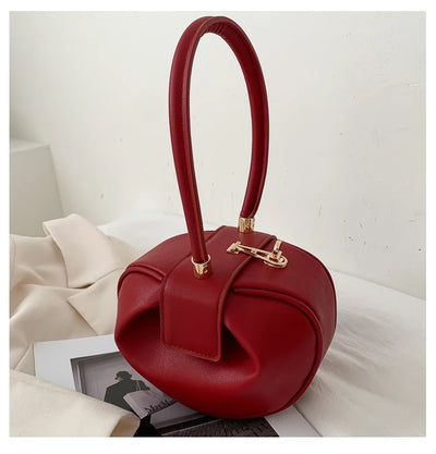 Bowling Spherical Women's Handbag Luxury Brand Designer Hobos Bag Fashion Mini Round Shoulder Bags PU Leather Female Purse