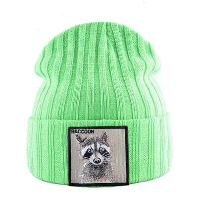Knitted Beanies Hat Men Women Streetwear Hip Hop Skullies Beanies With Patch Boys Girls Knitting Solid Color Bonnet Hats Cap