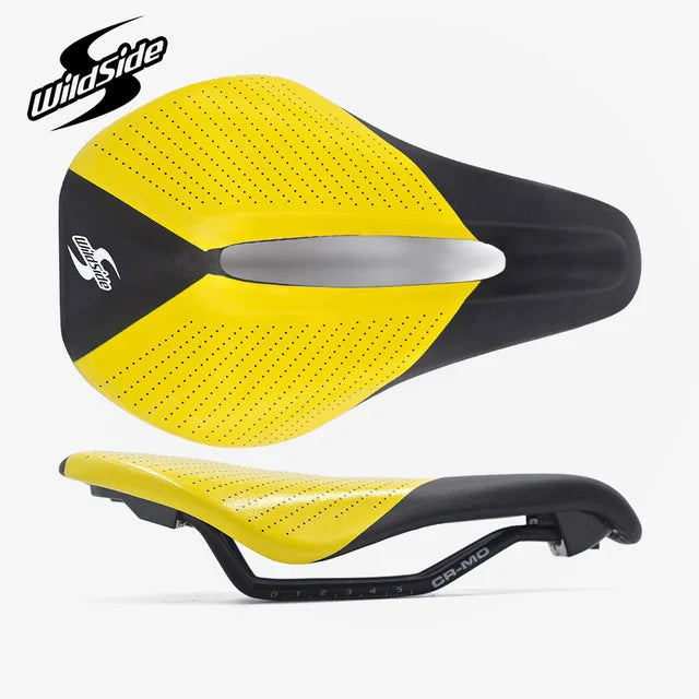 Wildside Bicycle Triathlon Saddle Comfortable Racing Road TimeTrial TT Saddles Men Women  Split Nose Cycling Soft Bike Seat Part